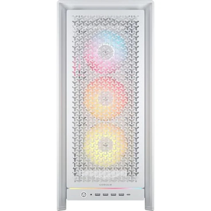 Corsair Frame 5000D RS ARGB Midi-Tower, E-ATX, Tempered Glass, weiß, mit 14 Lüfterplätzen und 4 vorinstallierten RGB-Lüftern – Bild 2