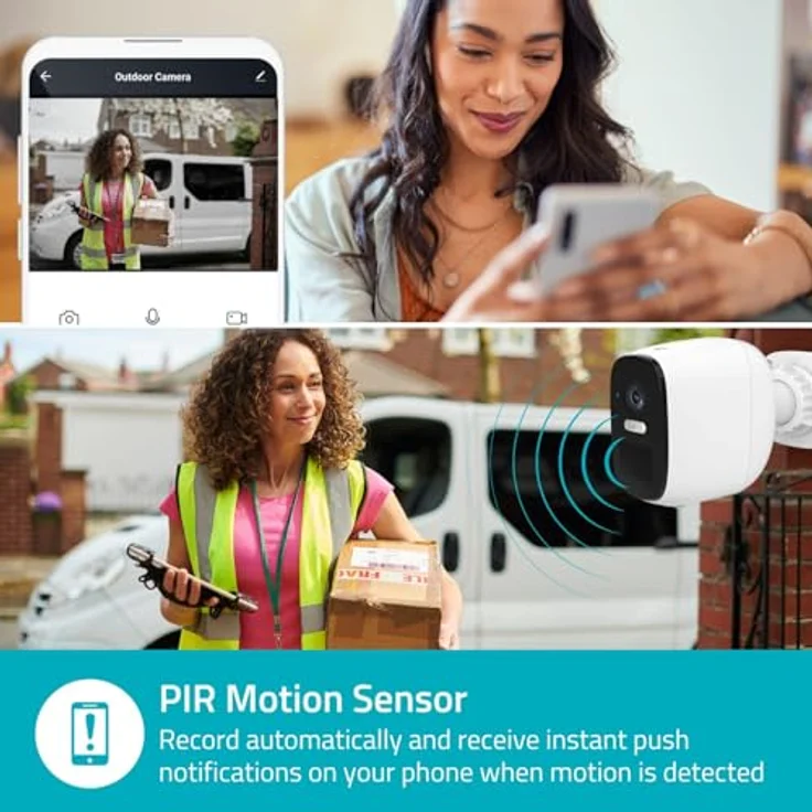 Nedis SmartLife Außenkamera - Wi-Fi - Spotlight - 4MP Quad HD 1440p / 2560x1440 - IP66 - Batterie-Lebensdauer: 10 Monate - 5 V DC – Bild 6