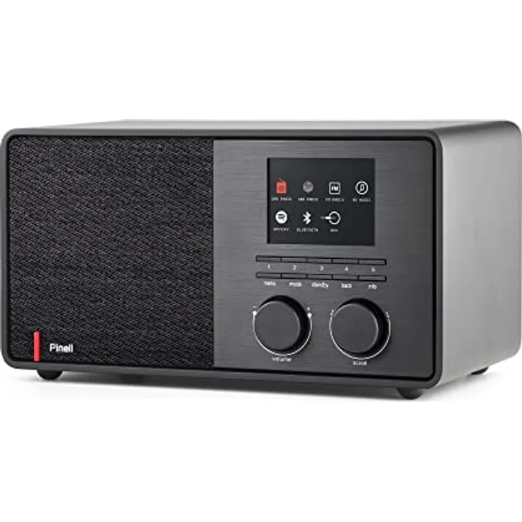 PINELL Supersound 301, Internetradio, Spotify Connect, DAB+ & FM Tuner, Bluetooth 4.0, WLAN, AUX, Kopfhöreranschluss, 7 Watt, Senderspeicher, Farbdisplay, Fernbedienung, schwarz