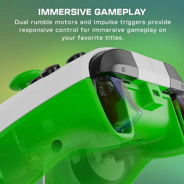Turtle Beach REMATCH CORE - Wireless Controller für Xbox Series X, anpassbare Impuls-Trigger, ergonomisches Design, Weiss-Grün – Bild 4