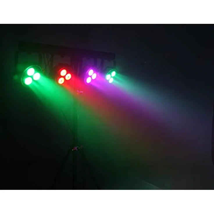 E-Lektron POWER-BAR 4-Fach LED Strahler Lichteffekt DMX inkl. Stativ/Tragetaschen/Fuß-Fernbedienung, RGBW – Bild 4