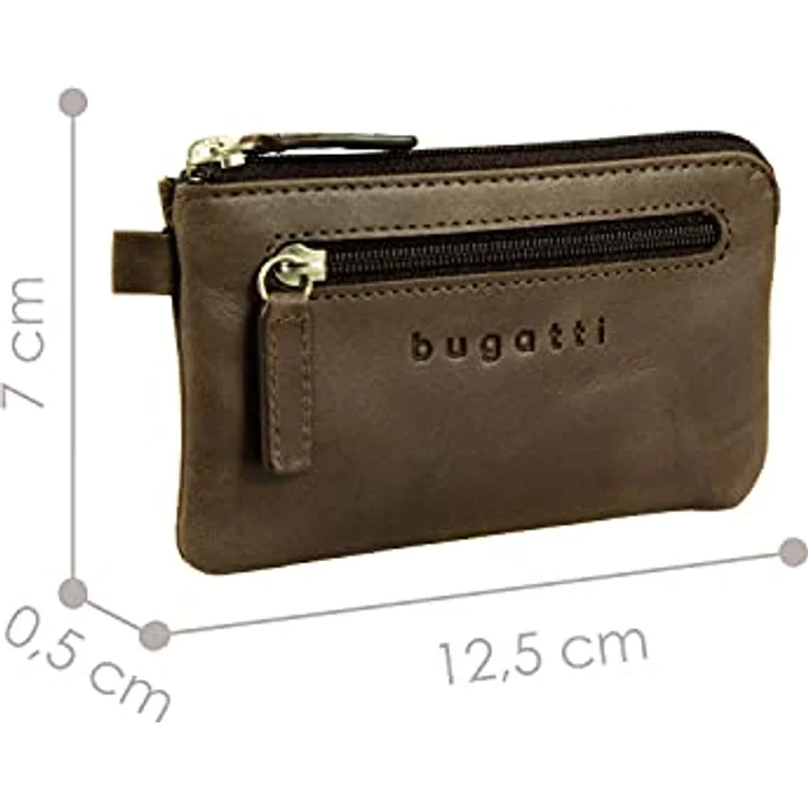 Bugatti Volo Schlüsseletui Leder – Schlüsseltasche für Damen und Herren – Schlüsselmäppchen mit Geldfach, Braun – Bild 3