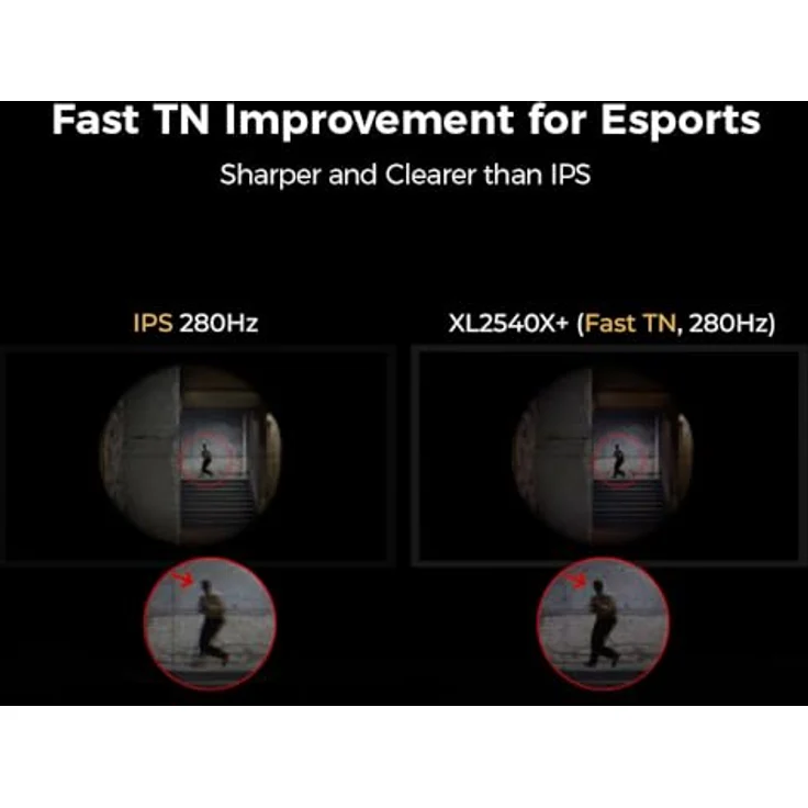 BenQ Zowie XL2540X+, 24,1 Zoll 280 Hz Gaming-Monitor für Esports, 1080p, Fast TN Panel, Höhenverstellung, S-Switch, Schutzhaube – Bild 3