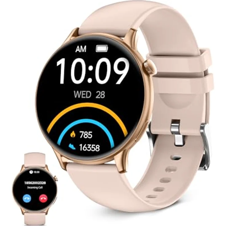 KSIX Smartwatch Core 2, 1,43 Zoll AMOLED-Display, integriertes Mikrofon und Lautsprecher, Rosa (47 mm) – Bild 1