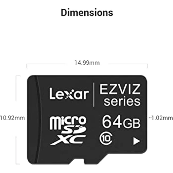 EZVIZ MicroSDXC 32 GB UHS-I Klasse 10, schockresistente und wasserdichte Speicherkarte, schwarz – Bild 5