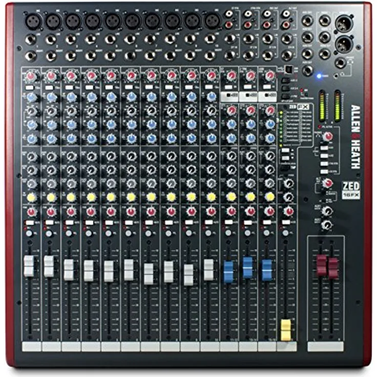 Allen & Heath ZED-16FX, Analog Mixer mit 10 x Mono, 3 x Stereo, USB und Effektprozessor