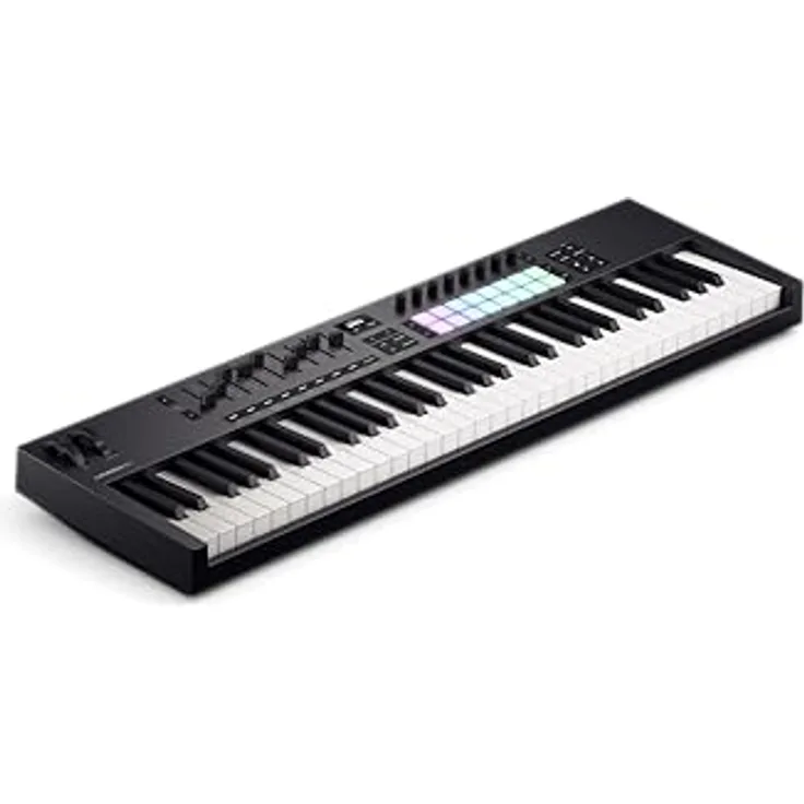 Novation Launchkey 61 [MK4] – USB/MIDI-Controller-Keyboard mit 61 halb gewichteten Tasten, DAW-Integration, 8 Drum-Pads und Arpeggiator, inkl. Musikproduktions-Software-Bundle