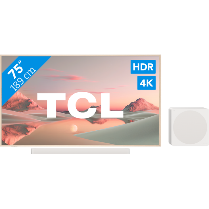  TCL NXTFrame A300 Pro 75" 4K Smart TV, HDR10, Google TV, 4 HDMI, Energieeffizienzklasse F, TCL 75A300 PRO – Bild 1