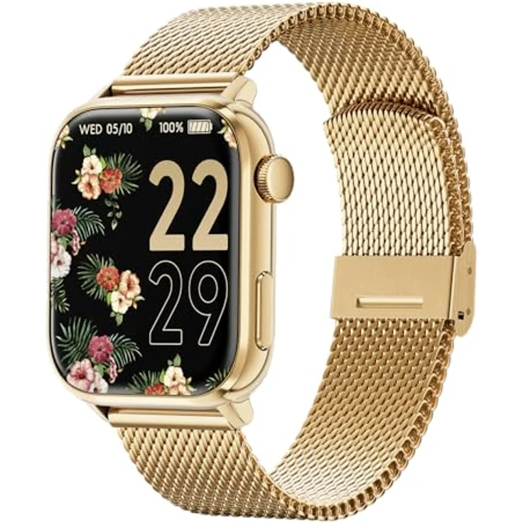 Ice-Watch ICE Smart 2.0 Smartwatch, goldfarben mit Milanaiseband, AMOLED Display, Herzfrequenzmessung, Schlaftracker, wasserdicht IP68 – Bild 2