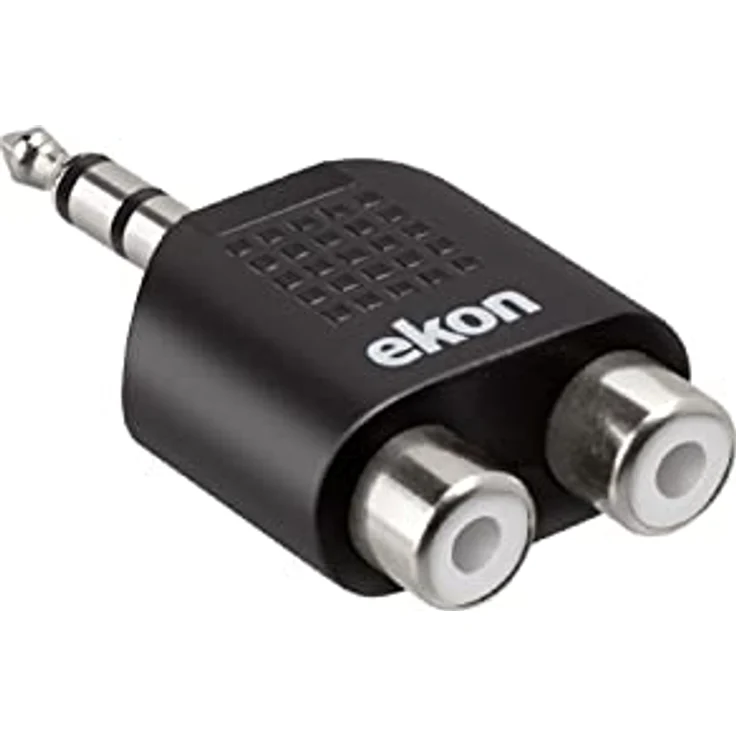 SBS EKON Audio-Splitter Klinkenstecker auf zwei RCA-Buchsen, gerändeltes Design für besseren Halt, ausgezeichnete Audioqualität – Bild 1