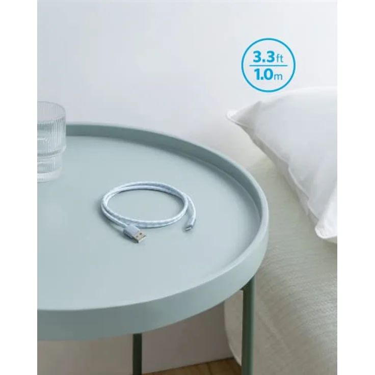 Anker 331 USB-A to Lightning Cable (Nylon), 1 m, blau (A81520N2) – Bild 8