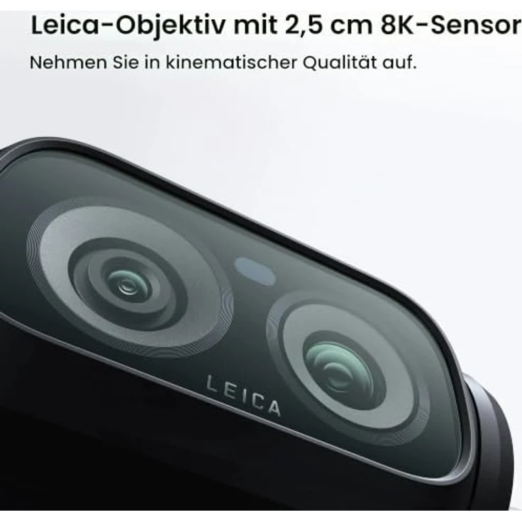 INSTA360 Luna Ultra Standard Bundle (Weiß), 8K Kameragimbal mit abnehmbarem 2"-OLED-Touchscreen, 12x Zoom und Fernbedienung – Bild 3