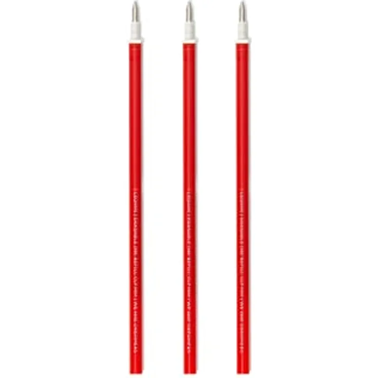 Legami 3 Ersatzminen rot für löschbaren Gelstift - thermoempfindliche Tinte, 0,7 mm Spitze
