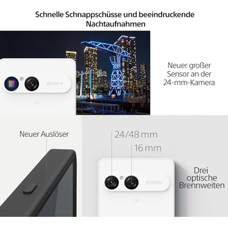 Sony Xperia 10 VII, 6,1" OLED Smartphone mit 120 Hz, 5.000 mAh Akku, drei Brennweiten, IP65/68, Dual SIM, Charcoal Black – Bild 5