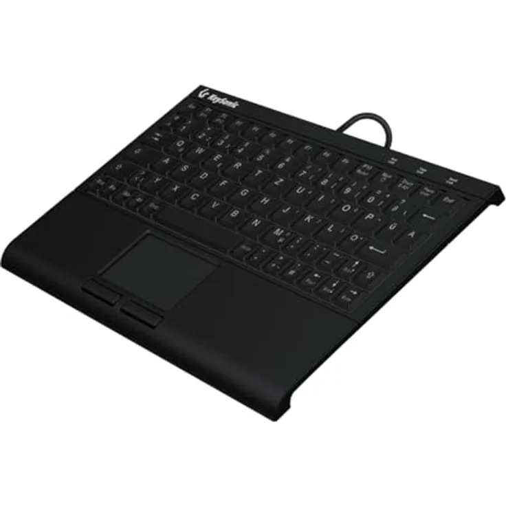 Keysonic KSK-3211ELU (DE) USB Tastatur QWERTZ Deutsch Schwarz mit Hintergrundbeleuchtung und Touchpad