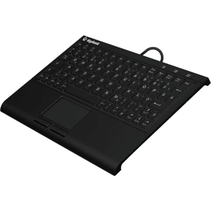 Keysonic KSK-3211ELU (DE) USB Tastatur QWERTZ Deutsch Schwarz mit Hintergrundbeleuchtung und Touchpad – Bild 1