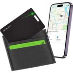 KeySmart SmartCard Thin Wallet Tracker Card, wiederaufladbar & wiederverwendbar, funktioniert mit der Find My App, Gegenstandsfinder für Gepäckanhänger, Geldbörse, Telefon