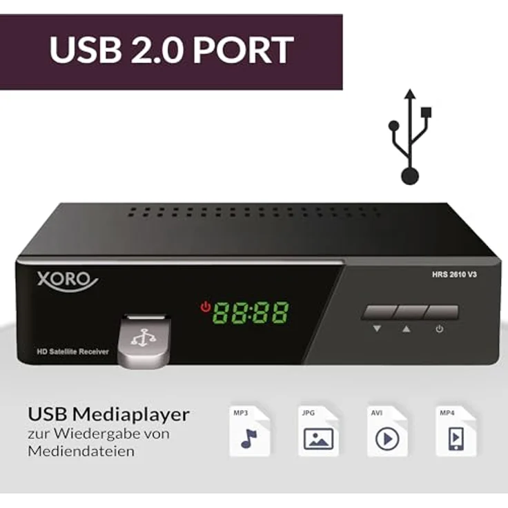Xoro HRS 2610 Digitaler Satellitenreceiver HDMI, SCART, USB 2,0, LAN, Unicable schwarz – Bild 6