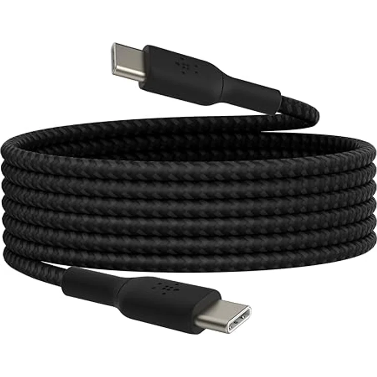 Belkin BoostCharge USB-C Kabel, 2 m, 24 Pin USB-C zu 24 Pin USB-C, Schwarz – Bild 1