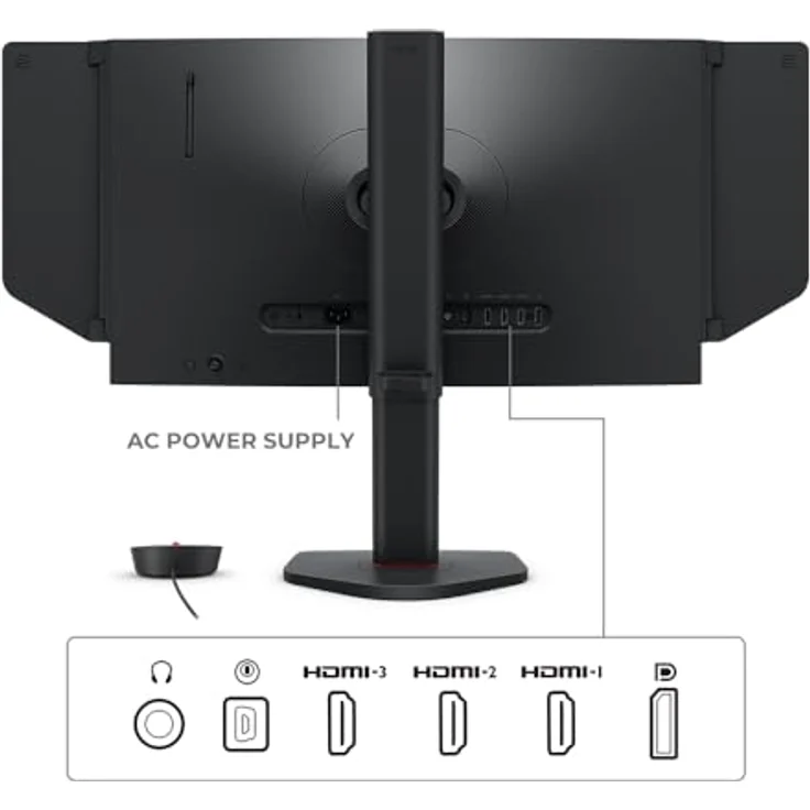 BenQ Zowie XL2546X+ 24.1 Fast-TN 280Hz Gaming-Monitor, Bewegungsschärfe DyAc 2, 1080p, Auto-Game-Modus, S Switch, Schutzhaube, mühelose Höhenverstellung, Schwarz – Bild 3