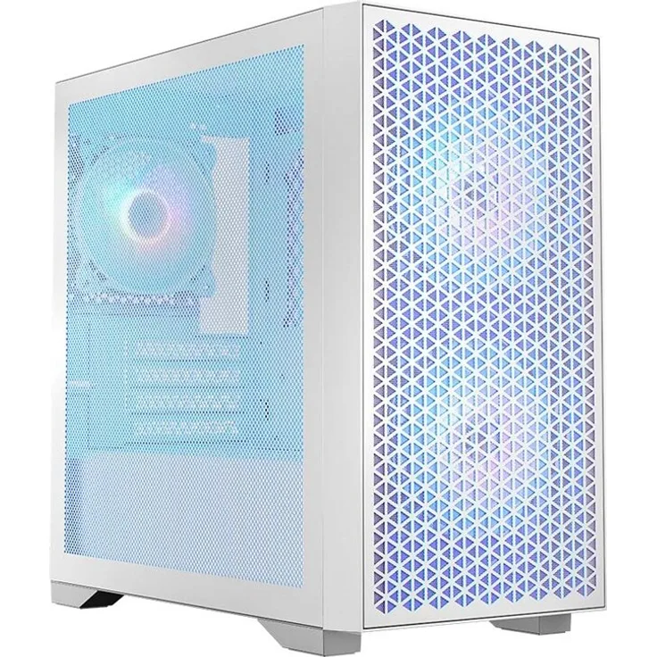 Logic DART PRO ARGB MINI USB-C PC-Gehäuse, Weiß, mit RGB-Beleuchtung und kompaktem Design