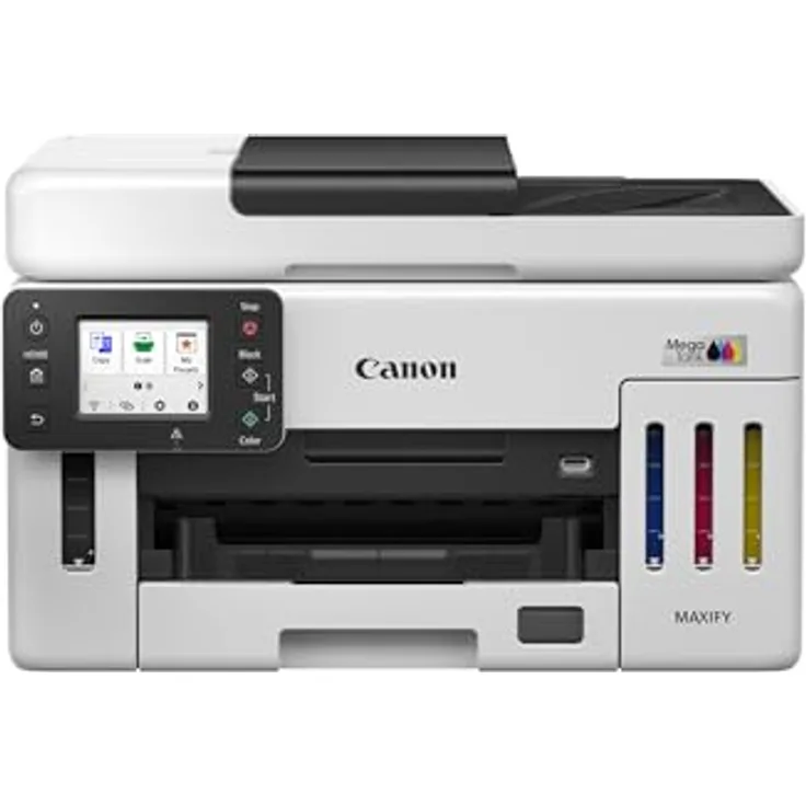 Canon MAXIFY GX6150 kompakter Büro-Drucker – Farbdrucker & Scanner All-in-One WLAN | MegaTank Tintenstrahldrucker mit Kopierer & Scanner | Wi-Fi, Ethernet & USB-Anschluss
