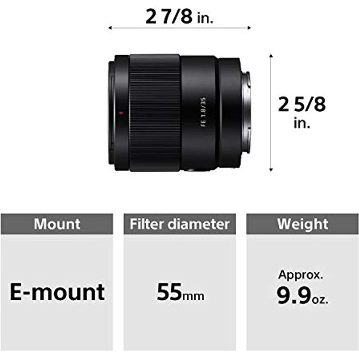 Sony FE 35 mm F1.8 große Blende Prime Objektiv (SEL35F18F) - Kompakt und leicht mit wunderschönem Bokeh, Schwarz – Bild 4