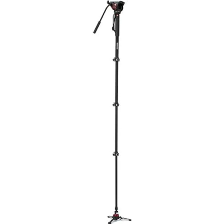 Manfrotto XPRO+ Einbeinstativ (4 Auszüge, Aluminium Video-Einbein, Schnellverschluss, Fluid Videokopf und Basis, für professionelle Videografen und Camcorder bis 5 kg, MVMXPRO500) – Bild 3