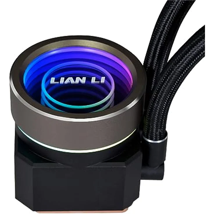 Lian Li Galahad II Trinity Performance AIO-Kühler, Single-Stack Fin-Radiator, LCP Lüfter, ARGB-Beleuchtung, Aluminium, 360mm, Schwarz – Bild 5