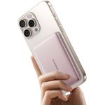 Baseus Magsafe Power Bank Ultra Slim, 5000mAh, Magnetische Powerbank für iPhone 16/15/14, 20W Schnellladung, LED-Display, Rosa