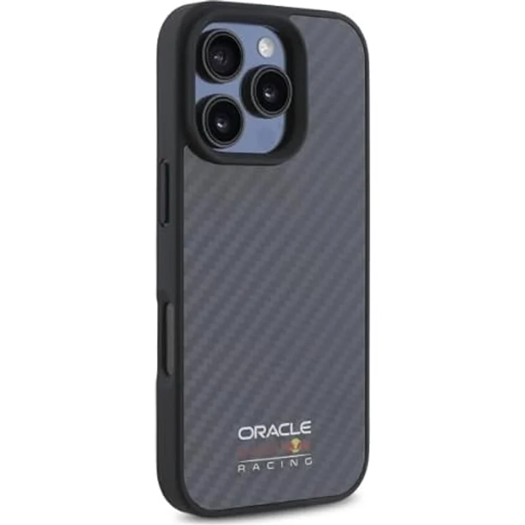 Red Bull RBHMP16L24CFILSK iPhone 16 Pro Hardcase Hülle, Schwarz mit Carbonfaser-Logo und MagSafe-Kompatibilität – Bild 4