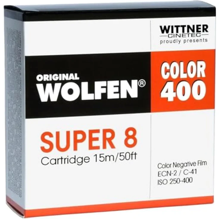 Orwo original WOLFEN Color 400 Super 8 Film ISO 250-400, 15 Meter mit Entwicklung und Scan in 2K – Bild 2
