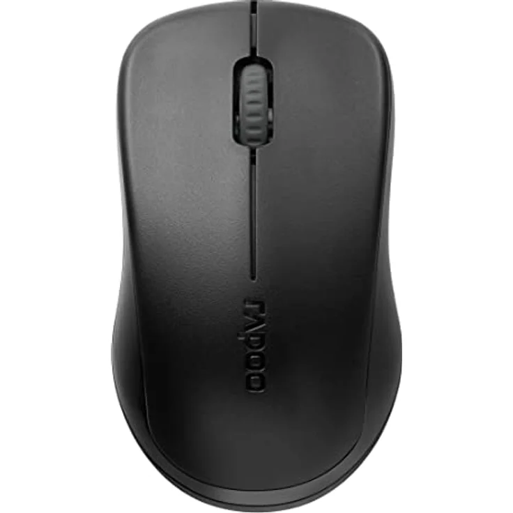 Rapoo 1680 Silent kabellose Maus Wireless Mouse 2.4 GHz Computermaus 1000 DPI Sensor 12 Monate Batterielaufzeit ergonomisch für PC & Mac - Schwarz – Bild 1