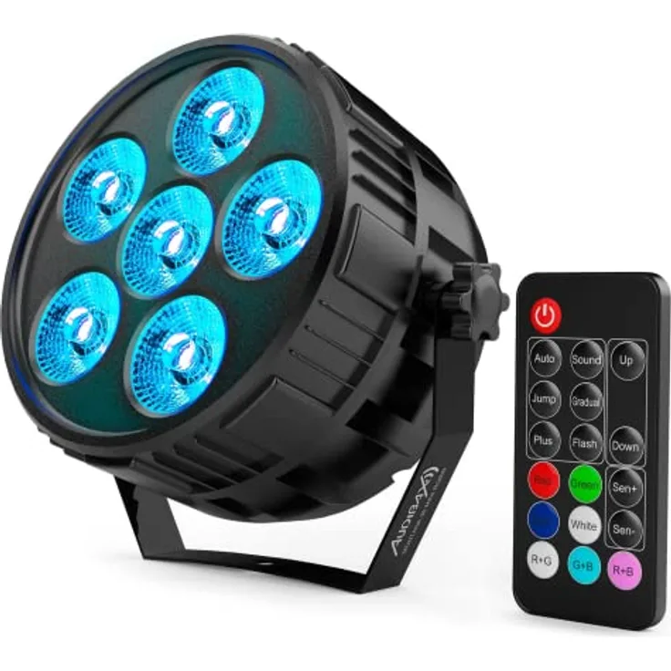 Audibax Montana 36 Mini RGBw 4 in 1 Foco Led Discoteca 36w + Mando