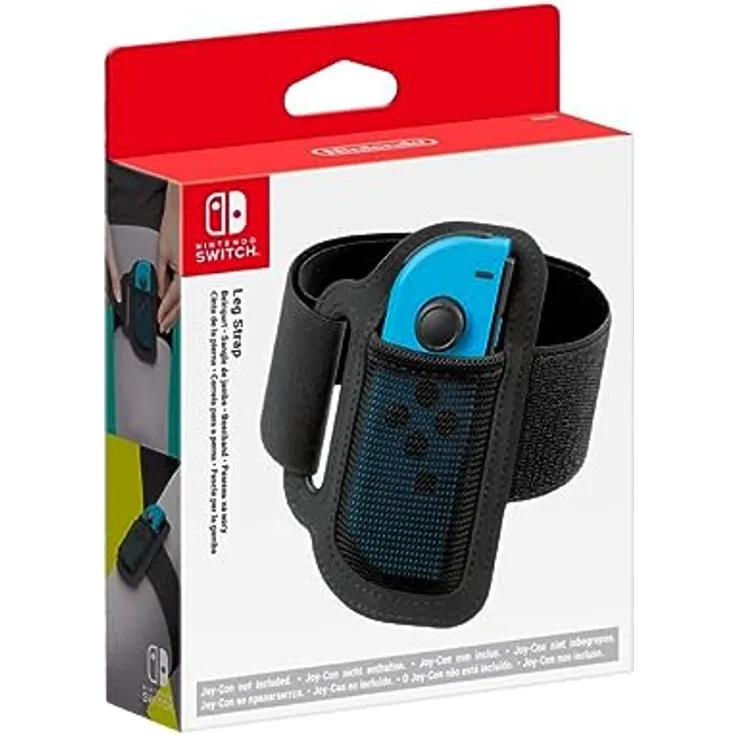 Nintendo Leg Strap Beingurt, Schwarz, elastisches Material für Nintendo Switch und Switch Lite