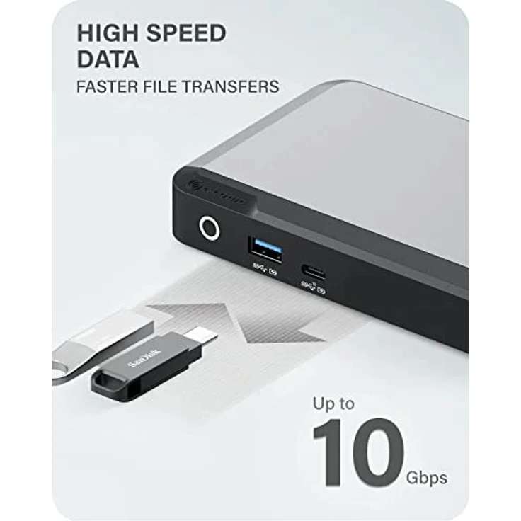 ALOGIC Dual 4K Display Universal Docking Station DX2 mit 65W Laptop-Ladung für Mac und Windows, Dual Display 2x4K@60Hz DisplayPort,1x USB-C 10G (mit Fast Charging),3x USB-A 5G, Audio,Gigabit Ethernet – Bild 5