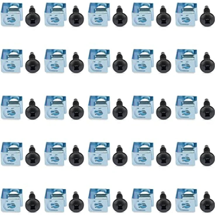 StarTech.com Server Rack Schrauben und Klippmutter - 10-32 - Rackmontage Schrauben und Schnappmuttern - 50 Pack – Bild 7