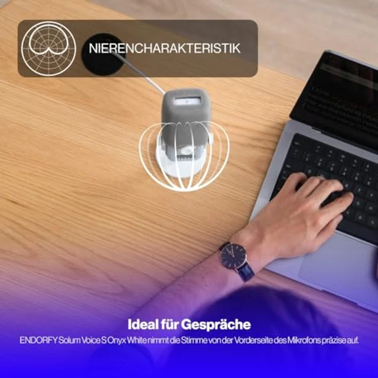 ENDORFY Solum Voice S Onyx White, USB Gaming Mikrofon mit RGB-Beleuchtung und Tap-to-Mute-Button – Bild 3