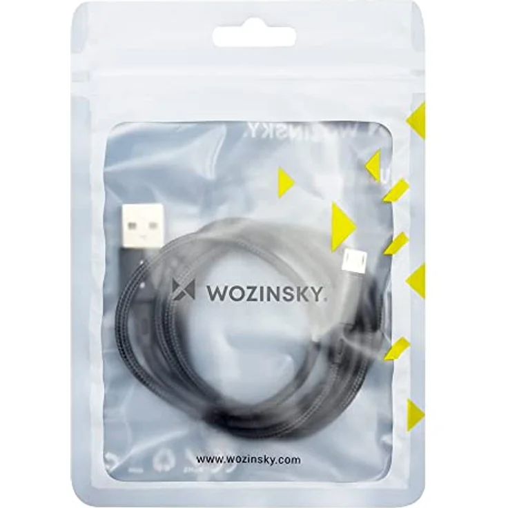Wozinsky USB zu microUSB Kabel WUC-M1B, 2,4A Schnellladekabel, 1m, schwarz, verstärkte Kabelenden, sichere Datenübertragung – Bild 8