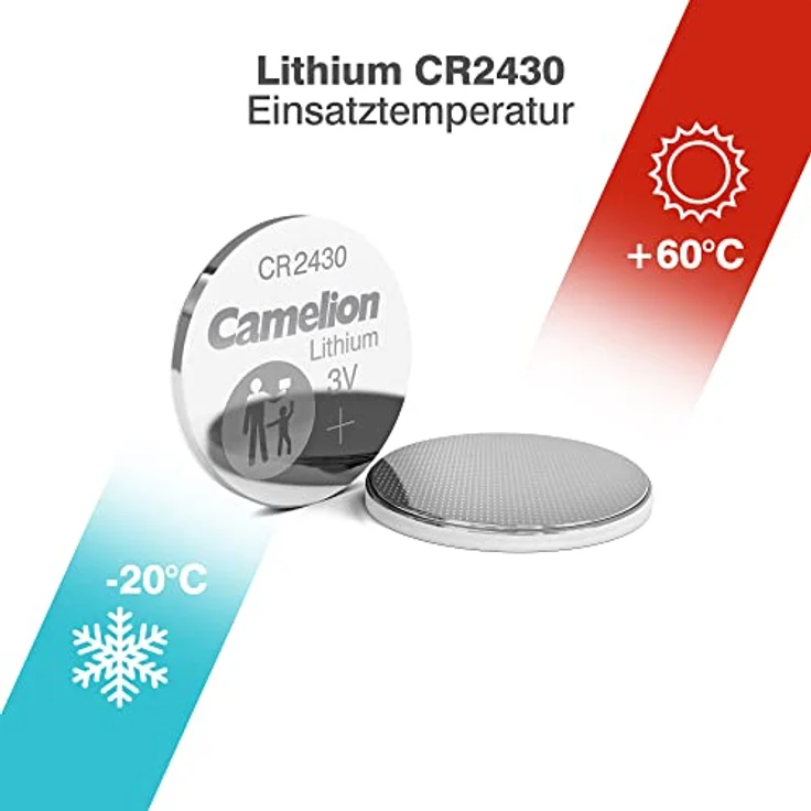 Camelion 13005430 Lithium Knopfzelle CR2430 ,5er-Pack, silber – Bild 4
