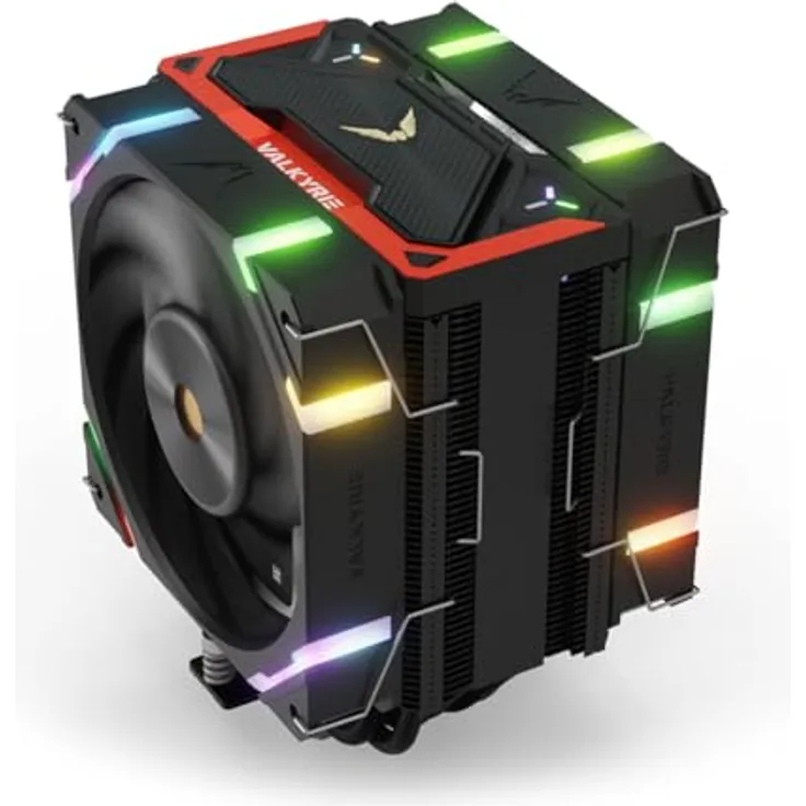 Valkyrie Vind SL125, CPU Kühler mit anpassbarer A-RGB-Beleuchtung und X12-Lüfter, 158 mm, Schwarz