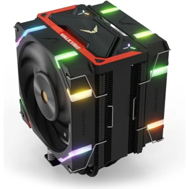 Valkyrie Vind SL125, CPU Kühler mit anpassbarer A-RGB-Beleuchtung und X12-Lüfter, 158 mm, Schwarz – Bild 1