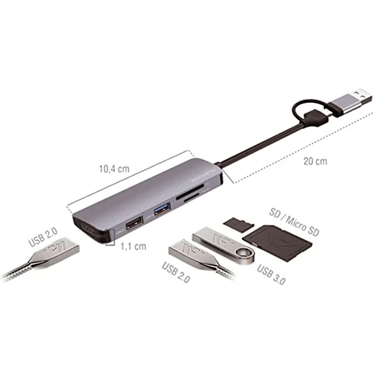 4smarts 5 in1 Mulitport USB Hub 469630 – Bild 4