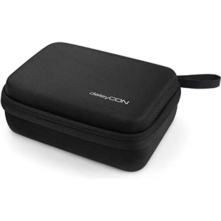 deleyCON Hardcase Tasche für GoPro Actionkamera & Zubehör, robust mit Staub-, Aufprallschutz und Spritzwasserschutz, Schwarz, Größe M