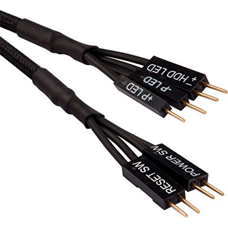 Corsair Premium Sleeved Front Panel Extension Kabel Verlängerungskit, Schwarz - Preisvergleich – Bild 6