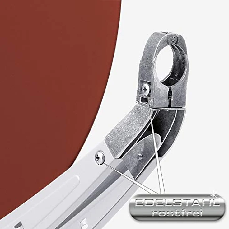 Fuba DAA 850 R, Satellitenantenne Aluminium in Rot, HDTV 4K DELUXE Octo LNB для bis zu 8 Teilnehmern – Bild 4