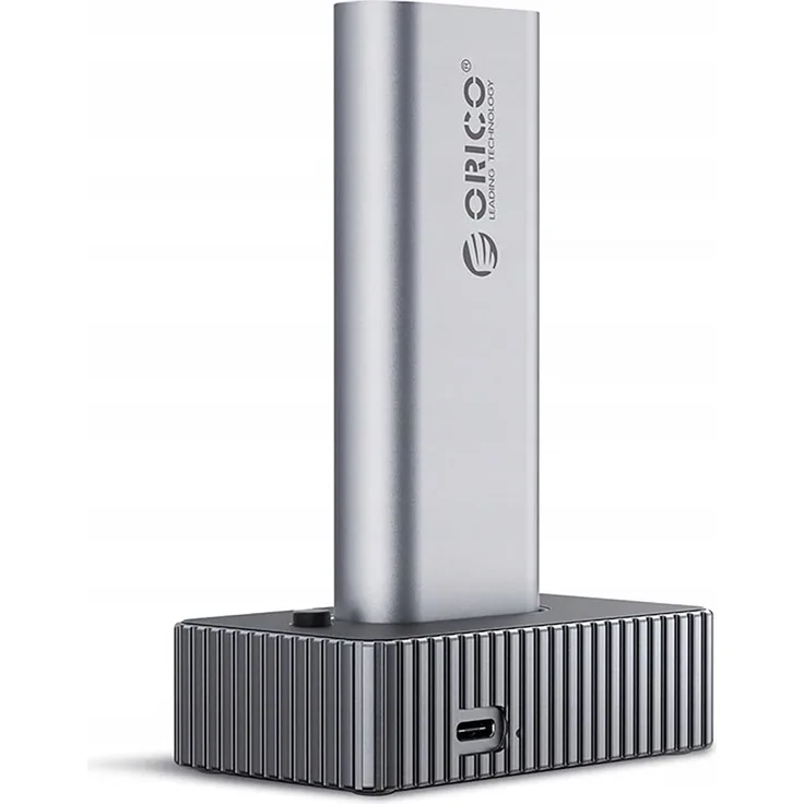 ORICO IT18C3 M.2 NVMe SATA Dockingstation, 10Gbps, Aluminium, 8TB, Grau, 2-in-1 Kabel