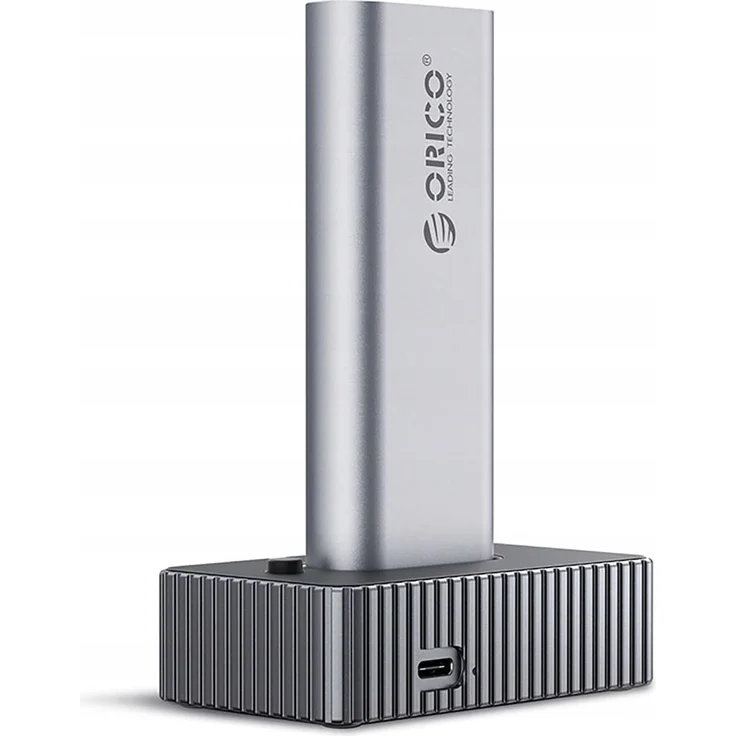 ORICO IT18C3 M.2 NVMe SATA Dockingstation, 10Gbps, Aluminium, 8TB, Grau, 2-in-1 Kabel