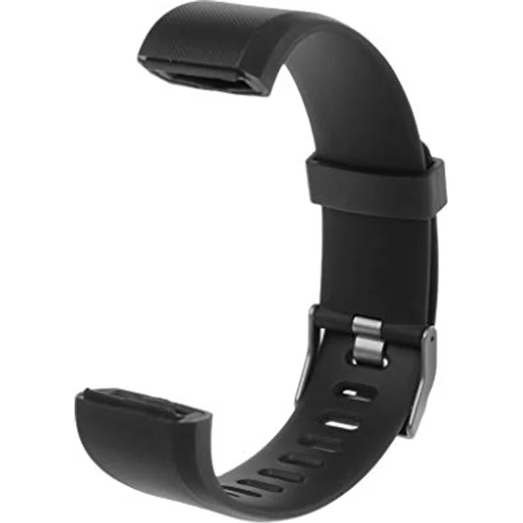 WE-HYTRE ID115 Plus Silikon Uhrenarmband, hypoallergen, schweißfest, Einheitsgröße, schwarz – Bild 1