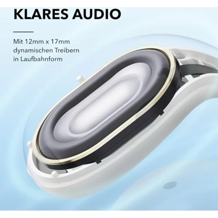 soundcore C30i by Anker, Open-Ear Earbuds, Clip On Kopfhörer, Leichtes Design, Stabiler Halt, Abnehmbare Klammern, Klarer Klang, 30h Wiedergabe, IPX4 Wasserschutz für Sport/Fitnessstudio, weiß – Bild 5
